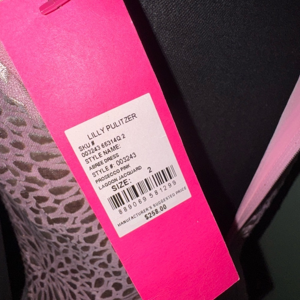 Lilly Pulitzer Pink and Silver Textured Dress - Picture 10 of 11